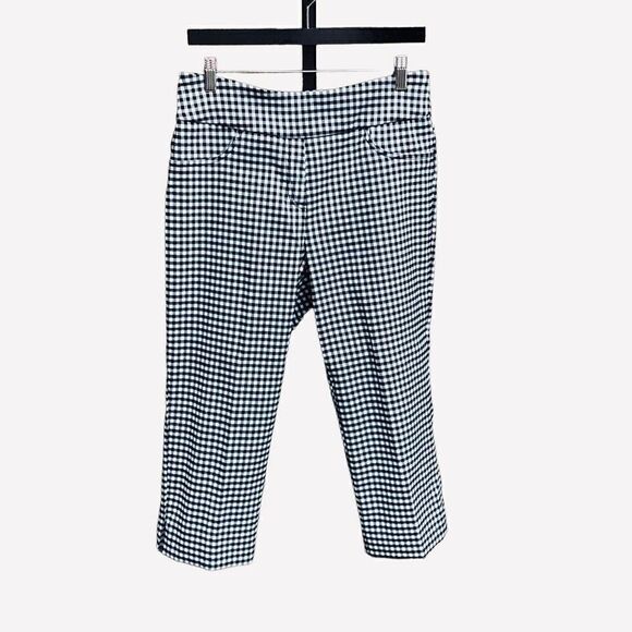 Ruby Rd Black & White Checked Capri Size 8 NEW - Picture 1 of 5